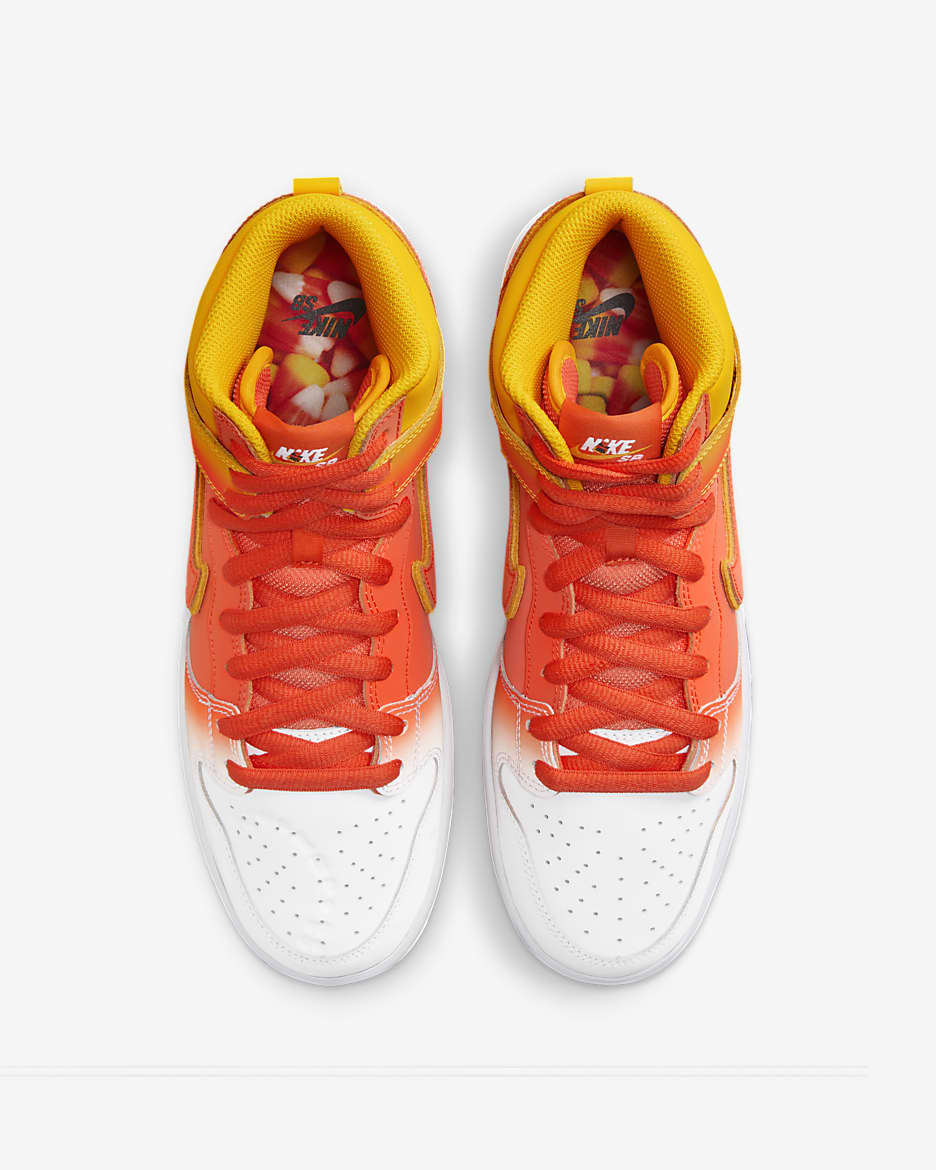 Orange nike dunks high hotsell